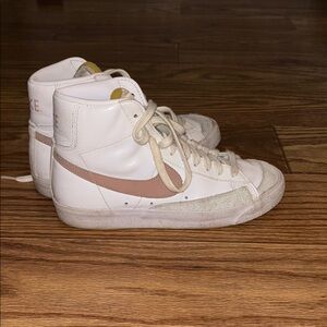 Nike Blazers with Light Pink Accents